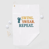 Swing. Swear. Repeat. – Snarky Golf Merch Golfhandtuch (Insitu)