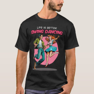 Swing-Tanz 1950er Sock Hop Lindy Hop Tanz T-Shirt