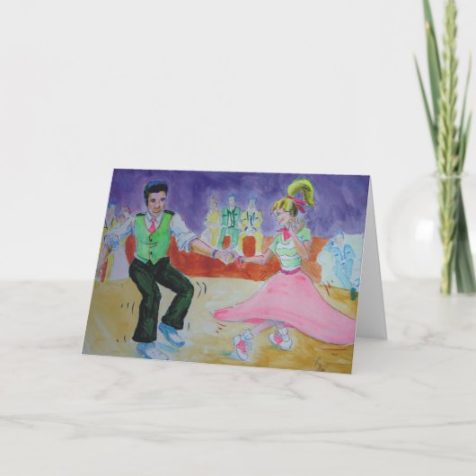 Swing Tanz am Samstagabend Karte (Vorderseite)