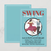 Swing-Tanz Einladung (Vorne/Hinten)