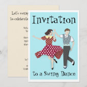 Swing-Tanz Einladung (Vorne/Hinten)