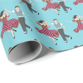 Swing-Tanz Geschenkpapier (Rolleneckpunkt)