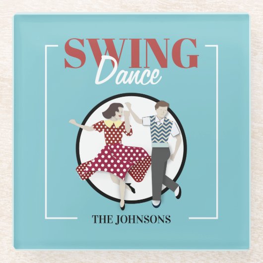 Swing-Tanz Glasuntersetzer (Vorderseite)