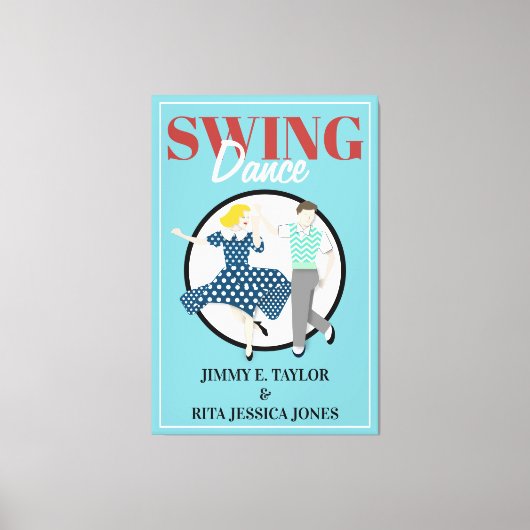 Swing-Tanz Leinwanddruck (Vorderseite)