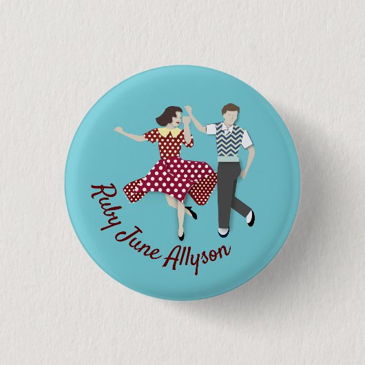 Swing-Tanz-Paar Button (Vorderseite)