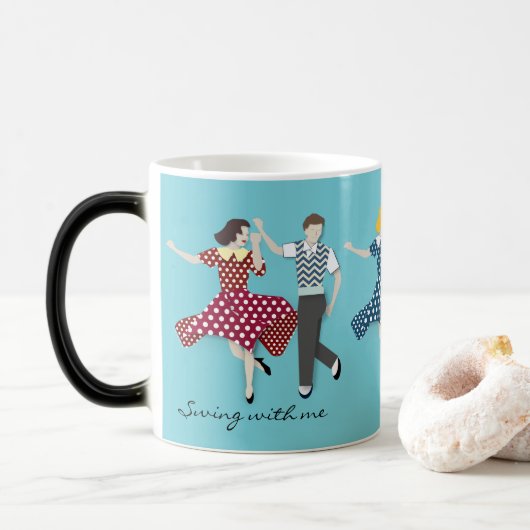Swing-Tanz-Paare Verwandlungstasse (Mit Donut)