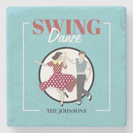 Swing-Tanz Steinuntersetzer (Vorderseite)
