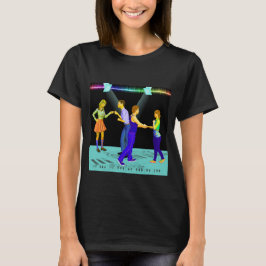 Swing-Tänzer auf dem Musical-Notenboden T-Shirt