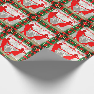 Swing Tänzer mit Garland Trim Weihnachtszeit Geschenkpapier