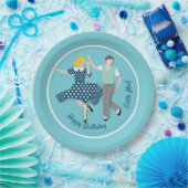 Swing-Tanzpaar Pappteller (Party)