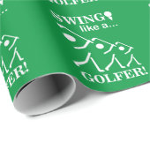 Swing wie ein Golfer Geschenkpapier (Rolleneckpunkt)