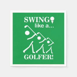Swing wie ein Golfer-Golf-Party Serviette