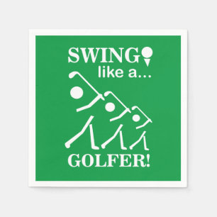 Swing wie ein Golfer-Golf-Party Serviette