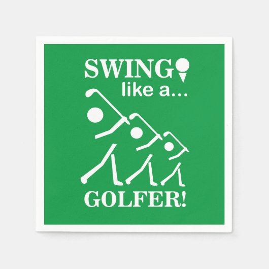 Swing wie ein Golfer-Golf-Party Serviette (Vorderseite)