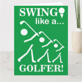 Swing wie ein Golfer Gruß Karte (Vorderseite)