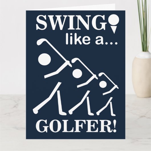 Swing wie ein Golfer Gruß Karte (Vorderseite)