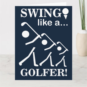 Swing wie ein Golfer Gruß Karte