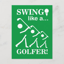 Swing wie ein Golfer Postkarte