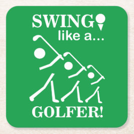 Swing wie ein Golfer Rechteckiger Pappuntersetzer