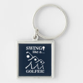 Swing wie ein Golfer Schlüsselanhänger (Vorne)