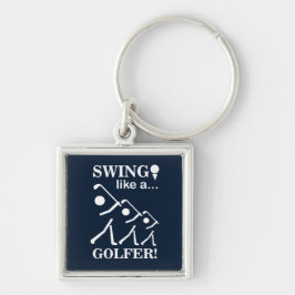 Swing wie ein Golfer Schlüsselanhänger