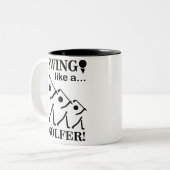Swing wie ein Golfer Zweifarbige Tasse (Vorderseite Links)