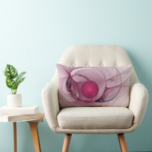 Swingender Fraktal, moderne abstrakte Beerige Pink Lendenkissen