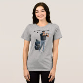 Swingender Software-Ingenieur, der URM-Golf spielt Tri-Blend Shirt (Vorderseite voll)