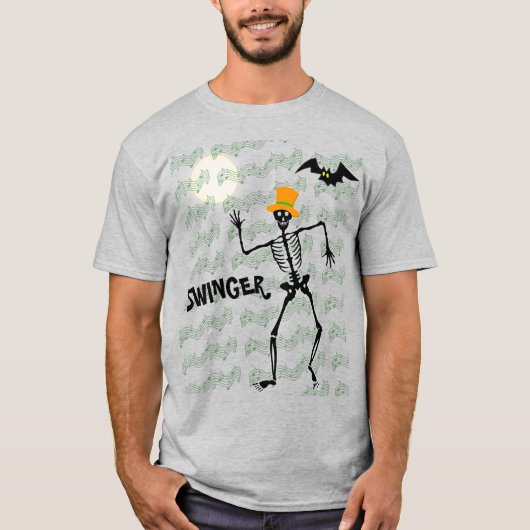 Swinger Halloween Skeleton T-Shirt (Vorderseite)