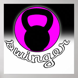 "Swinger" Kettlebell Fitness Poster