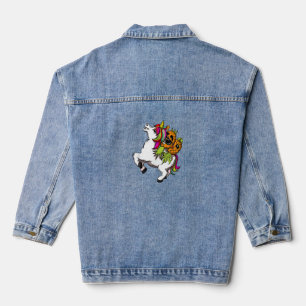 Swinger-Paar Ananas Schaukeln Auf Einem Einhorn-Sc Jeansjacke