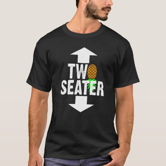 Swinger Two Seater Upside Down Ananas Cool T-Shirt (Vorderseite)