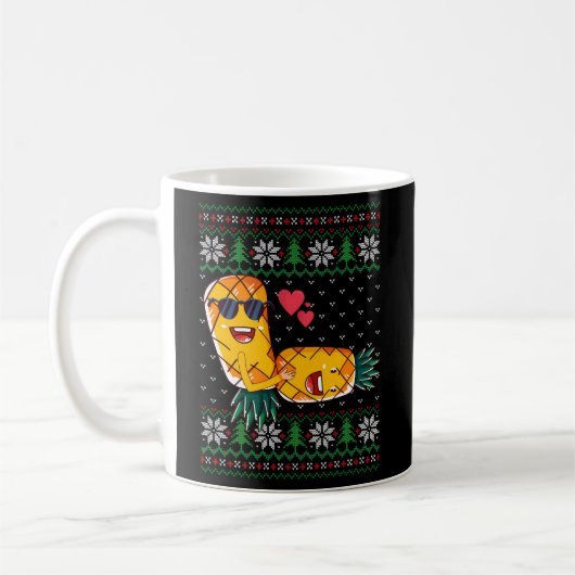 Swinger Upside Down Ananas Liebe Ugly Pat machen Kaffeetasse (Links)