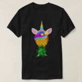 Swinger Upside Down Ananas Magical Unicorn Head T-Shirt (Design vorne)