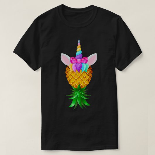 Swinger Upside Down Pineapple Magical Unicorn Rain T-Shirt (Design vorne)
