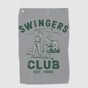 Swingers Club Lustig Sarkastisch Golfen Golfer Golfhandtuch