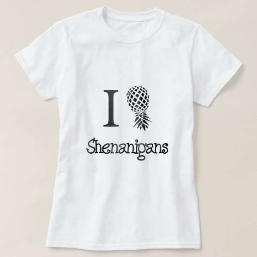 Swingers I Liebe Shenanigans Pineappel St Patricks T-Shirt (Design vorne)