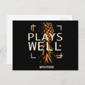 Swingers Lifestyle Funny Upside Down Ananas Postkarte (Vorne/Hinten)