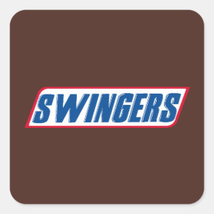 Swingers Snickers Parodie Lustig Quadratischer Aufkleber