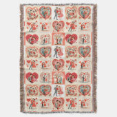 Swingin' Sixties Valentine Patchwork Decke (Vorderseite Vertikal)