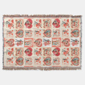 Swingin' Sixties Valentine Patchwork Decke (Vorderseite)