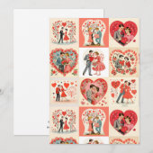 Swingin' Sixties Valentine Patchwork Feiertagskarte (Vorne/Hinten)