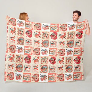 Swingin' Sixties Valentine Patchwork Fleecedecke