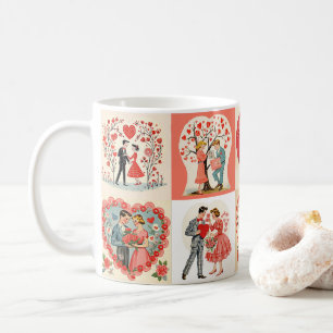 Swingin' Sixties Valentine Patchwork Kaffeetasse