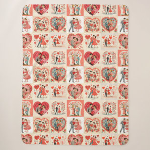 Swingin' Sixties Valentine Patchwork Sherpadecke