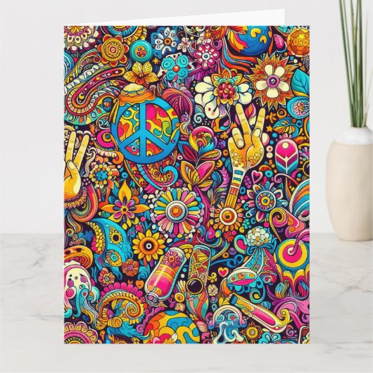 Swinging 60er Big Folded Grußkarte Karte (Vorderseite)