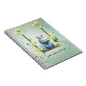 Swinging Baby Hippo Spiral Foto Notebook Notizblock (Rechte Seite)