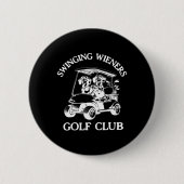 Swinging Dackeln Golf Club Dackel Dackel Dog Fa Button (Vorderseite)