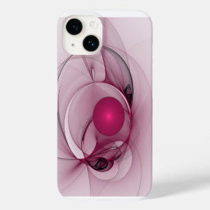 Swinging Fractal, Moderne abstrakte Berry Pink Kun Case-Mate iPhone 14 Hülle