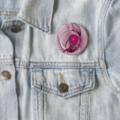 Swinging Fraktal, Moderne Abstrakte Berry Pink Art Button (Beispiel)